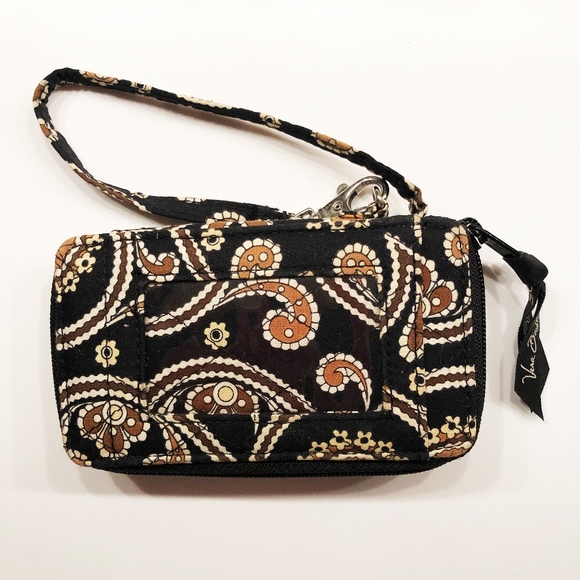 Vera Bradley Cafe Latte Wristlet Bag Retired - Picture 5 of 6
